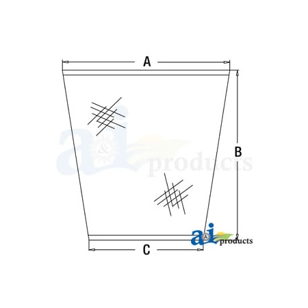 A & I Products Glass, Center Windshield 65" x45" x4" A-T196237